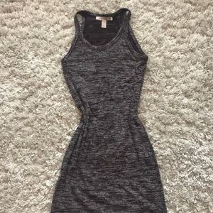 Purple and grey mini dress